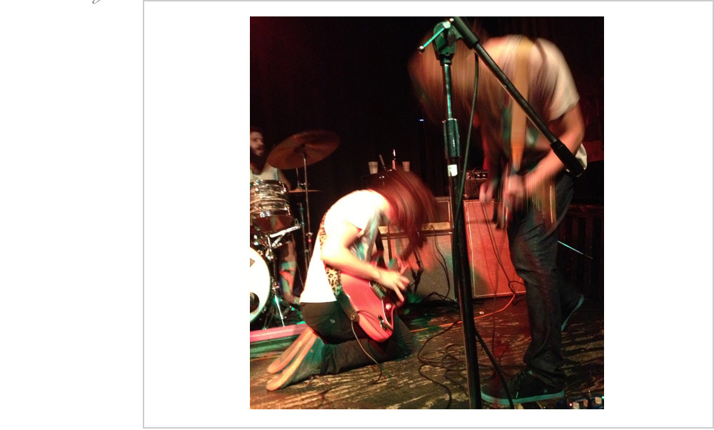 Spinning a gravity all their own, Diarrhea Planet lay waste to all other worlds. Here they coquer Vaudeville Mews in Des Moines, Iowa.