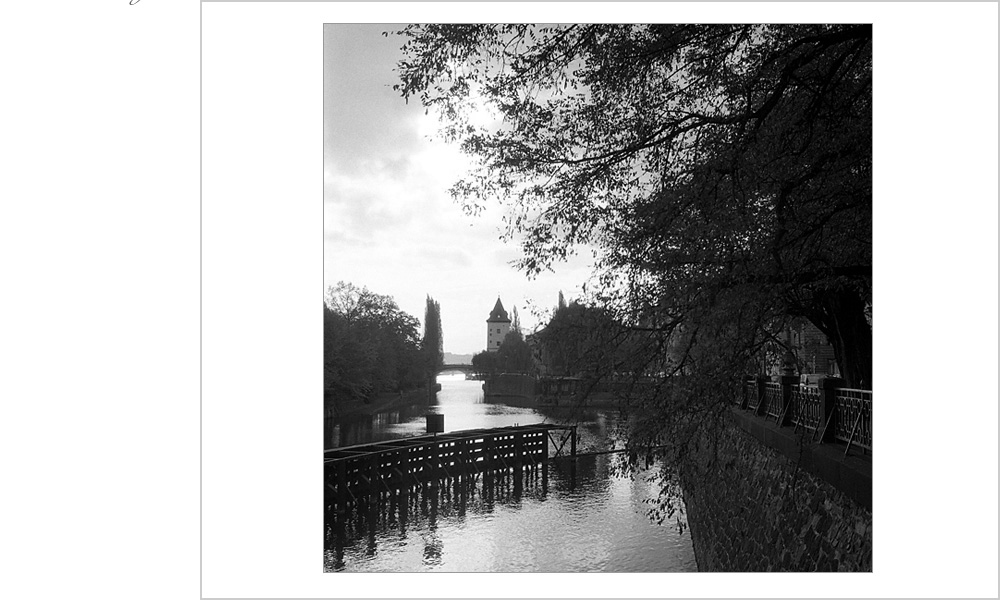 Worthy of an impressionist painting, a bucolic scene along the Vltava River in Prague.