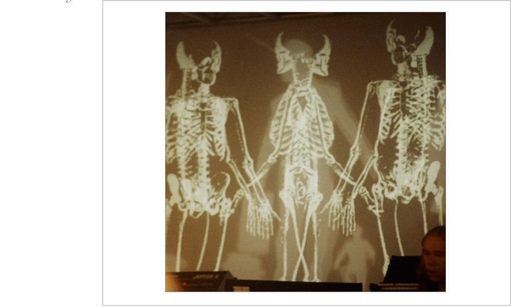 The skeletons come alive and groove anddance during this electric set from the Chemical Brothers at an MTV rave in Oakland, California, 1999.